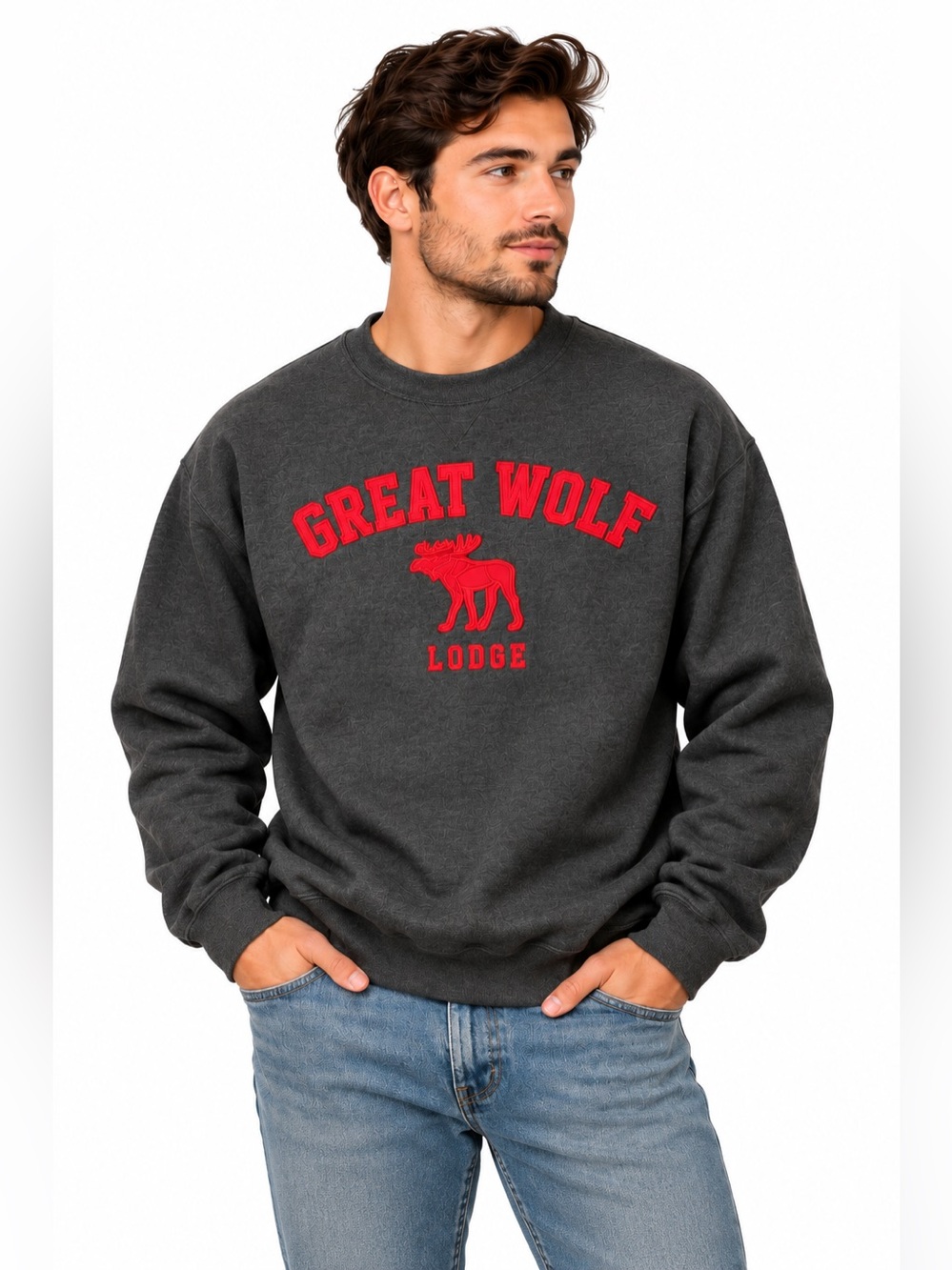 Great Wolf Lodge Grey Crewneck Sweatshirt